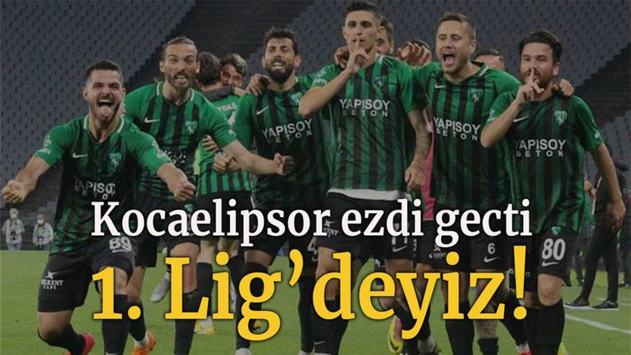 Kocaelispor ezdi geçti! 1. Lig'deyiz